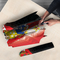 Tonga Emancipation Day Umbrella Tongan Ngatu Pattern With Plumeria LT05 - Polynesian Pride