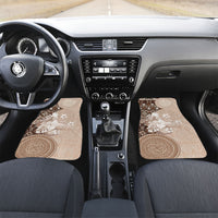 Tonga Ngatu Motifs Car Mats With Coat Of Arms Beige