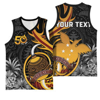 Papua New Guinea Basketball Jersey Happy 50th Independence Anniversary - Polynesian Pride