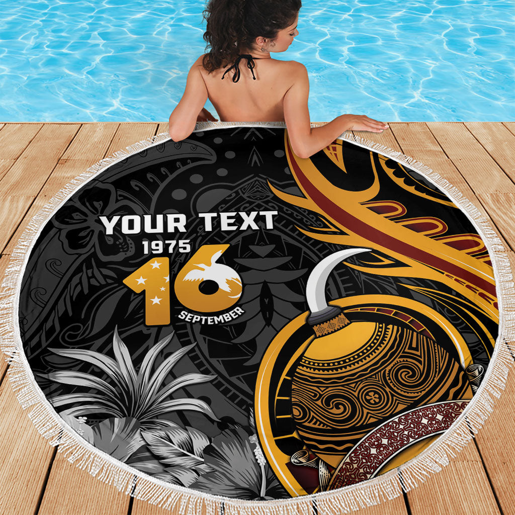 Personalised Papua New Guinea Beach Blanket Happy Independence Day LT05 - Polynesian Pride