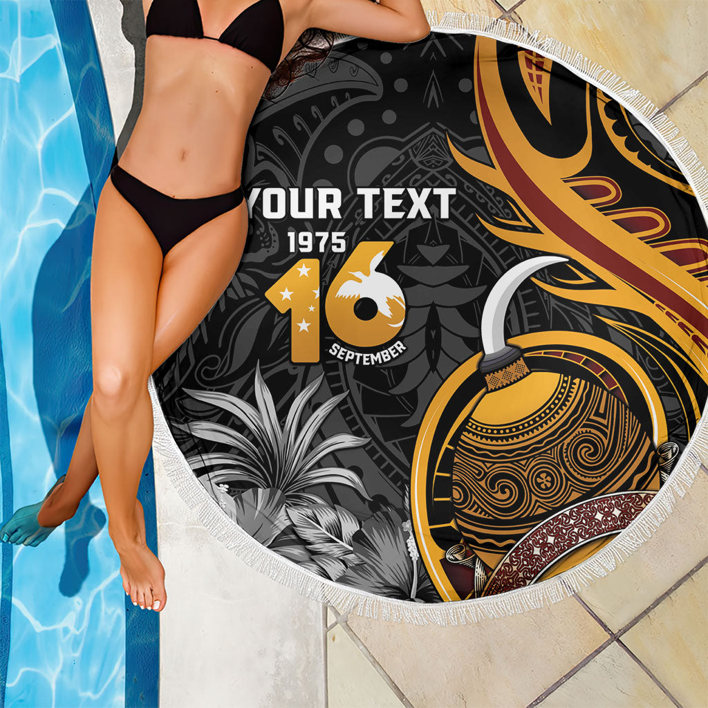 Personalised Papua New Guinea Beach Blanket Happy Independence Day LT05 - Polynesian Pride