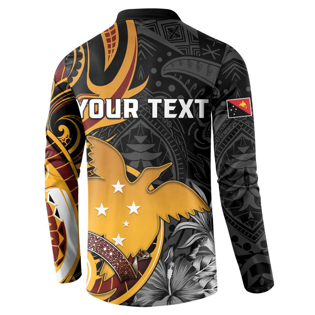 Personalised Papua New Guinea Button Sweatshirt Happy Independence Day LT05 - Polynesian Pride