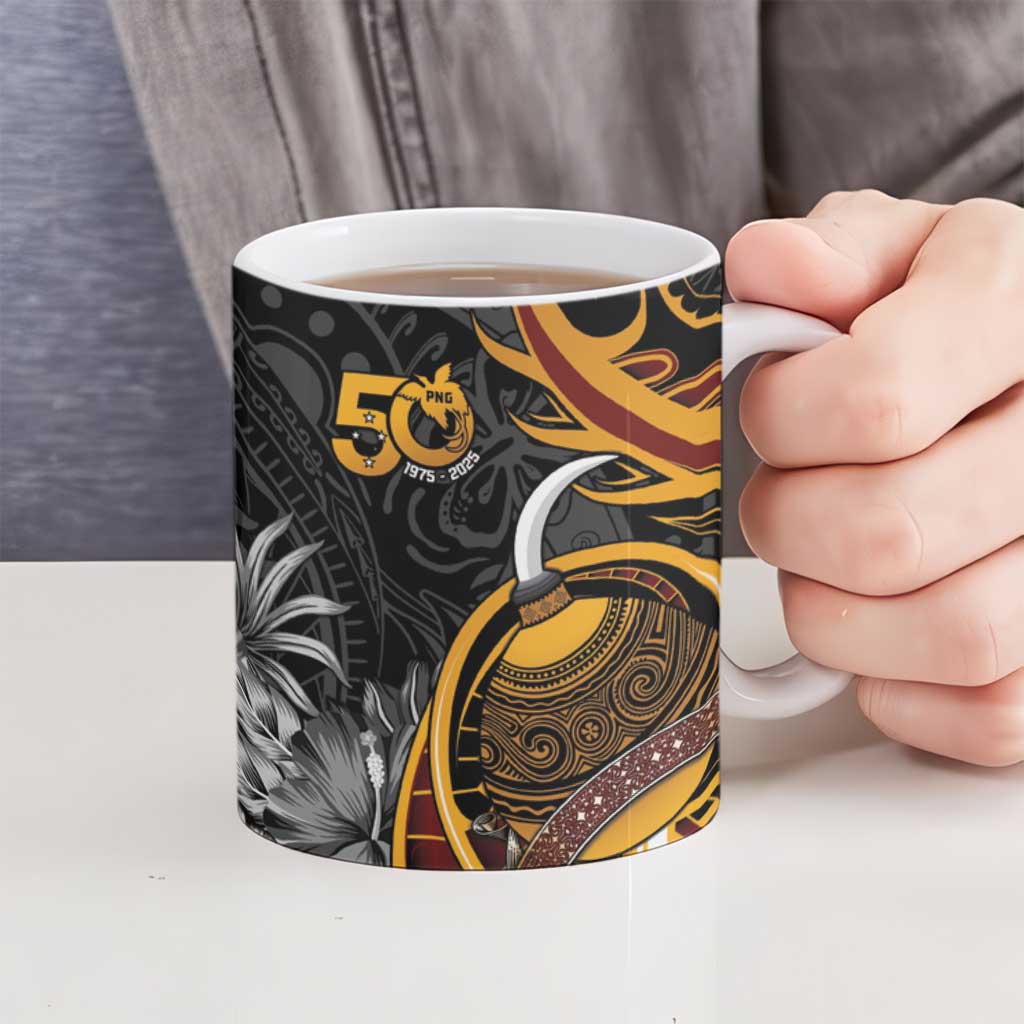 Papua New Guinea Ceramic Mug Happy 50th Independence Anniversary - Polynesian Pride