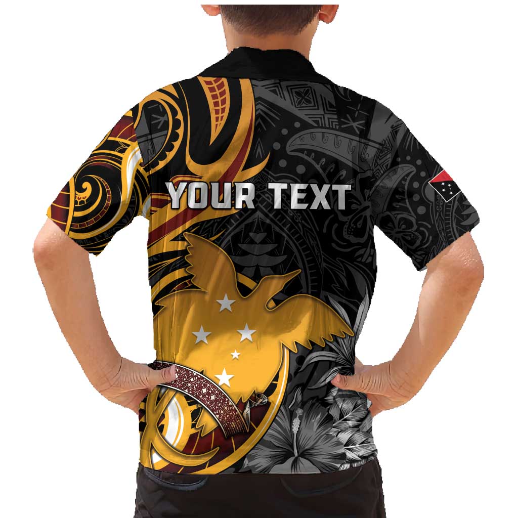 Personalised Papua New Guinea Family Matching Mermaid Dress and Hawaiian Shirt Happy 50th Independence Anniversary LT05 - Polynesian Pride