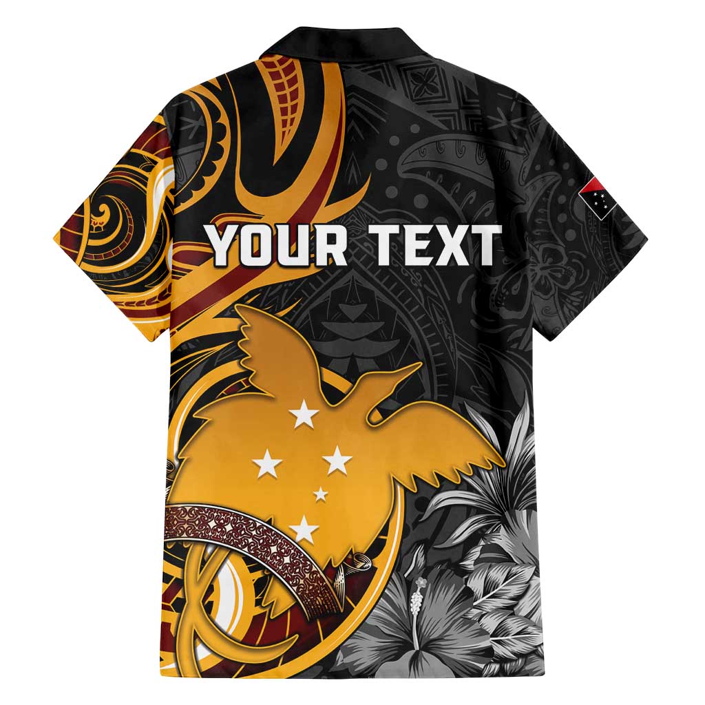 Personalised Papua New Guinea Family Matching Off Shoulder Short Dress and Hawaiian Shirt Happy 50th Independence Anniversary - Polynesian Pride