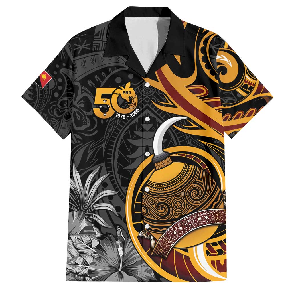 Personalised Papua New Guinea Family Matching Summer Maxi Dress and Hawaiian Shirt Happy 50th Independence Anniversary - Polynesian Pride