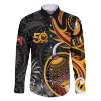 Personalised Papua New Guinea Family Matching Summer Maxi Dress and Hawaiian Shirt Happy 50th Independence Anniversary - Polynesian Pride