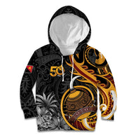 Personalised Papua New Guinea Kid Hoodie Happy 50th Independence Anniversary - Polynesian Pride