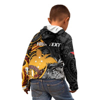 Personalised Papua New Guinea Kid Hoodie Happy 50th Independence Anniversary - Polynesian Pride