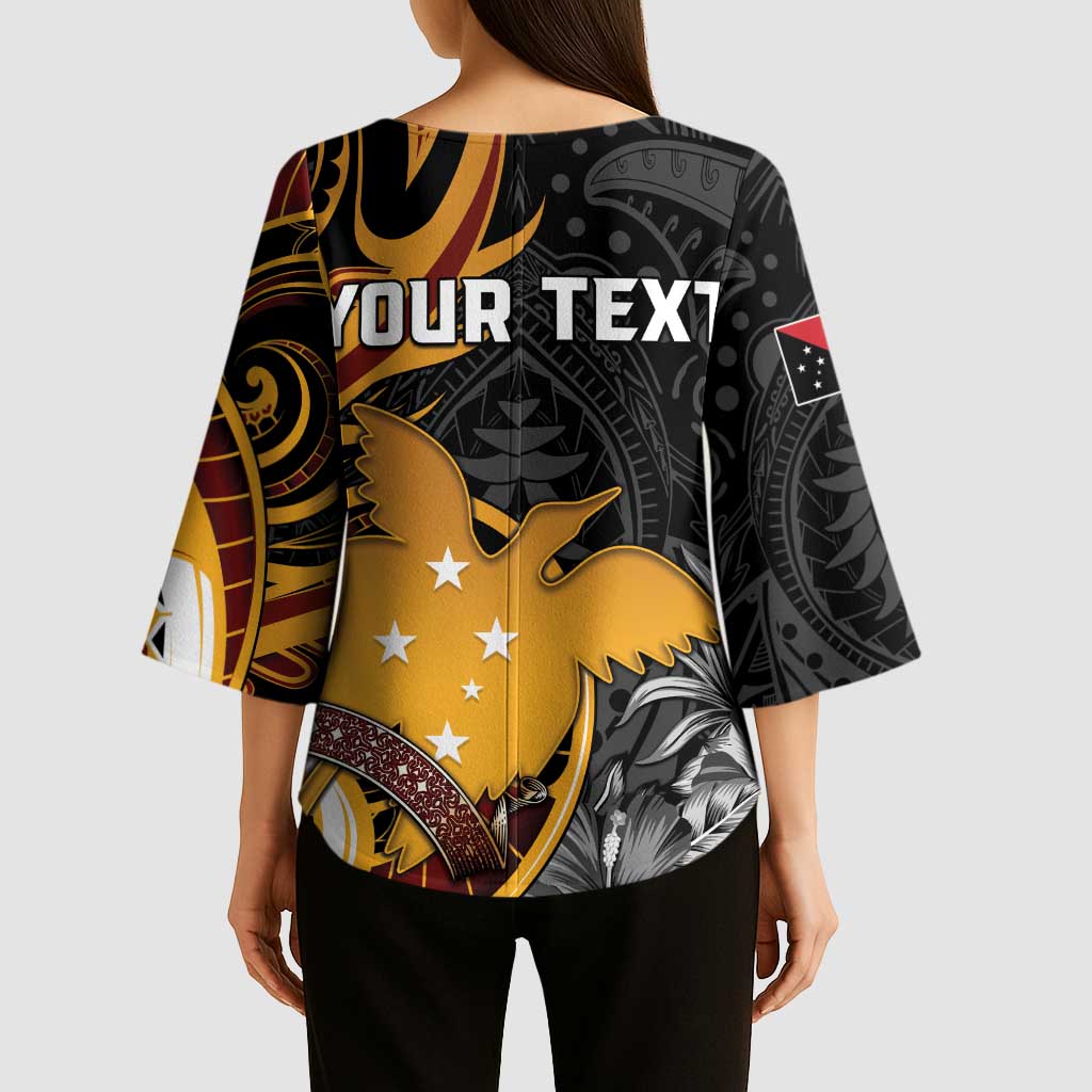 Papua New Guinea Kimono Sleeve Blouse Happy 50th Independence Anniversary - Polynesian Pride