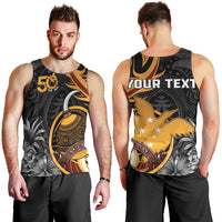 Personalised Papua New Guinea Men Tank Top Happy 50th Independence Anniversary - Polynesian Pride