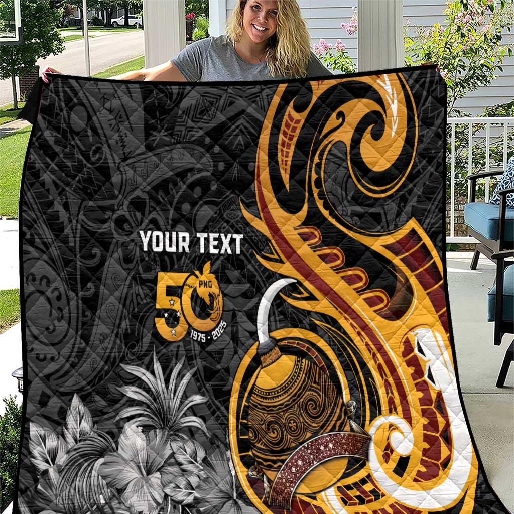 Personalised Papua New Guinea Quilt Happy 50th Independence Anniversary - Polynesian Pride
