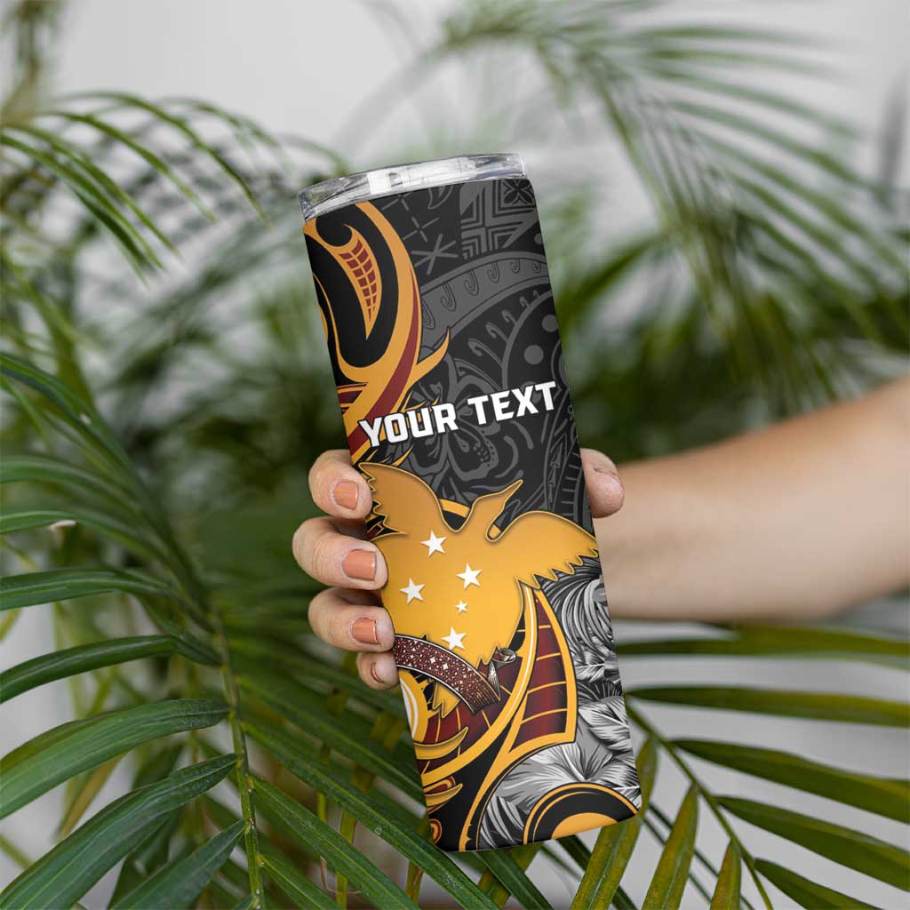 Personalised Papua New Guinea Skinny Tumbler Happy 50th Independence Anniversary - Polynesian Pride
