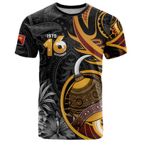 Personalised Papua New Guinea T Shirt Happy Independence Day LT05 Black - Polynesian Pride