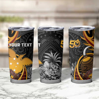 Personalised Papua New Guinea Tumbler Cup Happy 50th Independence Anniversary - Polynesian Pride