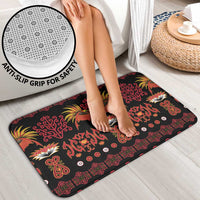 Papua Batik Motif Bathroom Set Papua Spirit Black Version - Polynesian Pride