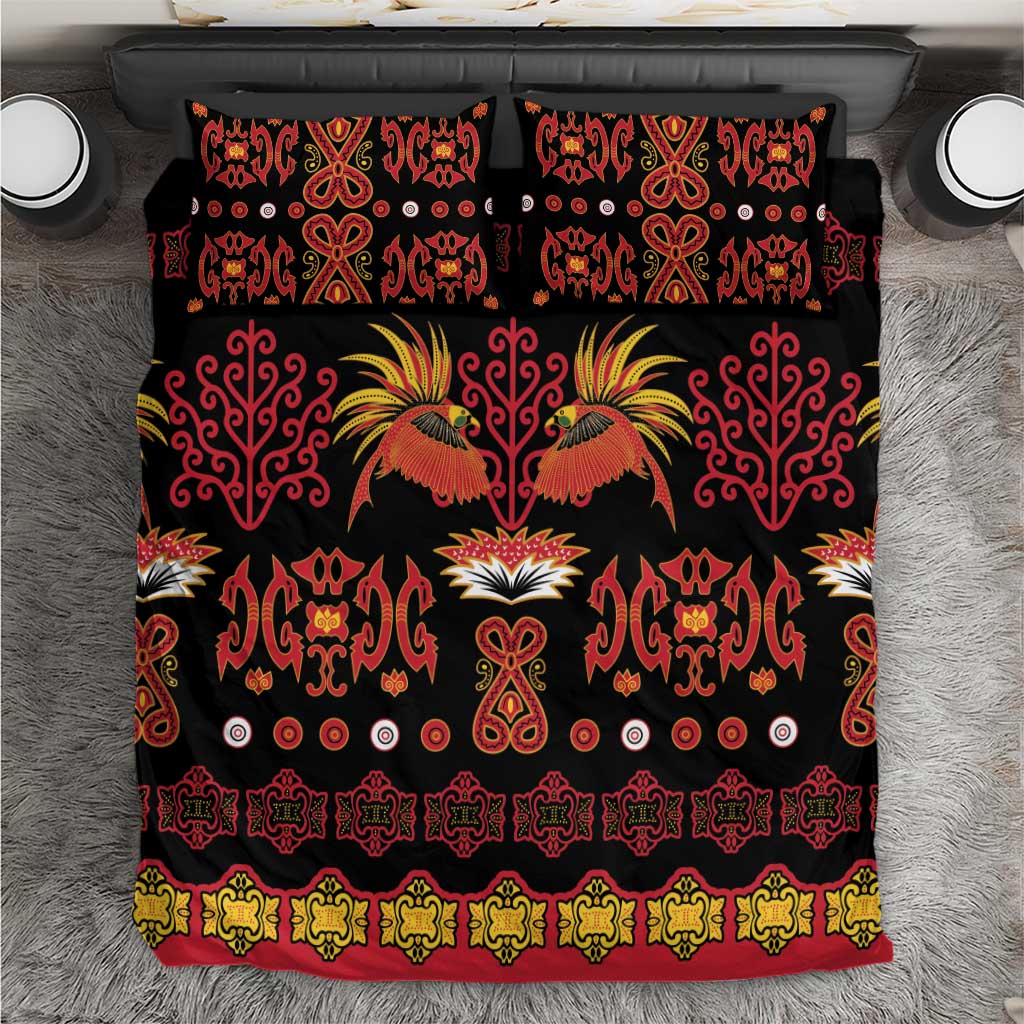 Papua Batik Motif Bedding Set Papua Spirit Black Version - Polynesian Pride
