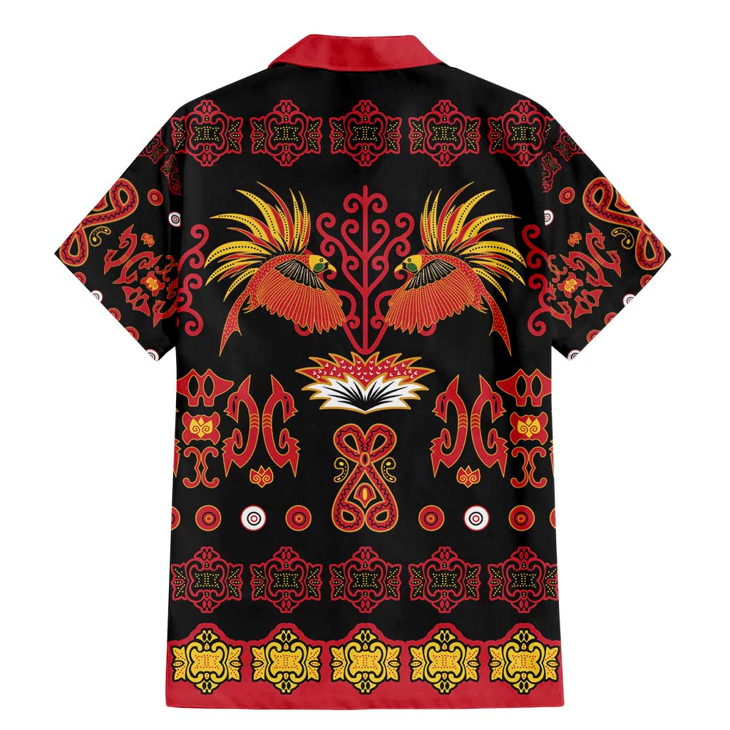 Papua Batik Motif Family Matching Mermaid Dress and Hawaiian Shirt Papua Spirit Black Version LT05 - Polynesian Pride
