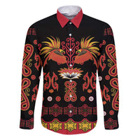 Papua Batik Motif Family Matching Puletasi and Hawaiian Shirt Papua Spirit Black Version - Polynesian Pride