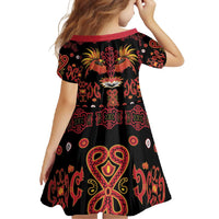 Papua Batik Motif Family Matching Tank Maxi Dress and Hawaiian Shirt Papua Spirit Black Version LT05 - Polynesian Pride