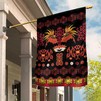 Papua Batik Motif Garden Flag Papua Spirit Black Version - Polynesian Pride