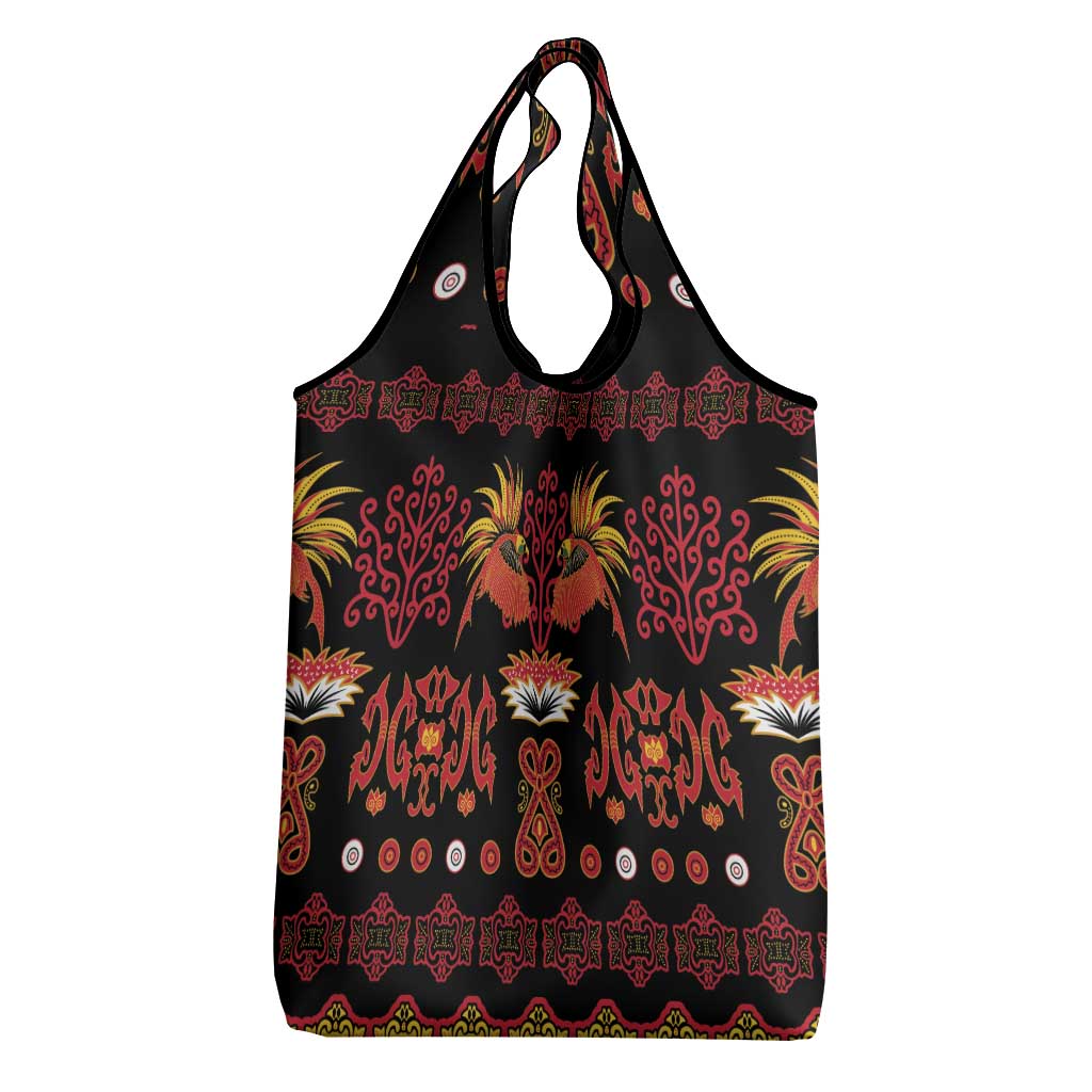 Papua Batik Motif Grocery Bag Papua Spirit Black Version LT05 - Polynesian Pride