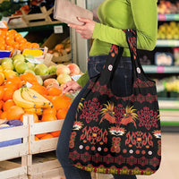Papua Batik Motif Grocery Bag Papua Spirit Black Version LT05 - Polynesian Pride