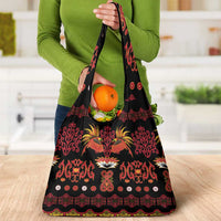 Papua Batik Motif Grocery Bag Papua Spirit Black Version LT05 - Polynesian Pride