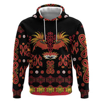 Papua Batik Motif Hoodie Papua Spirit Black Version - Polynesian Pride