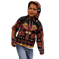 Papua Batik Motif Kid Hoodie Papua Spirit Black Version - Polynesian Pride