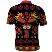 Papua Batik Motif Polo Shirt Papua Spirit Black Version - Polynesian Pride