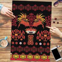 Papua Batik Motif Puzzle Papua Spirit Black Version LT05 Black - Polynesian Pride