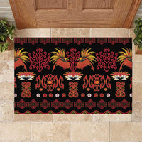 Papua Batik Motif Rubber Doormat Papua Spirit Black Version - Polynesian Pride
