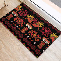 Papua Batik Motif Rubber Doormat Papua Spirit Black Version - Polynesian Pride