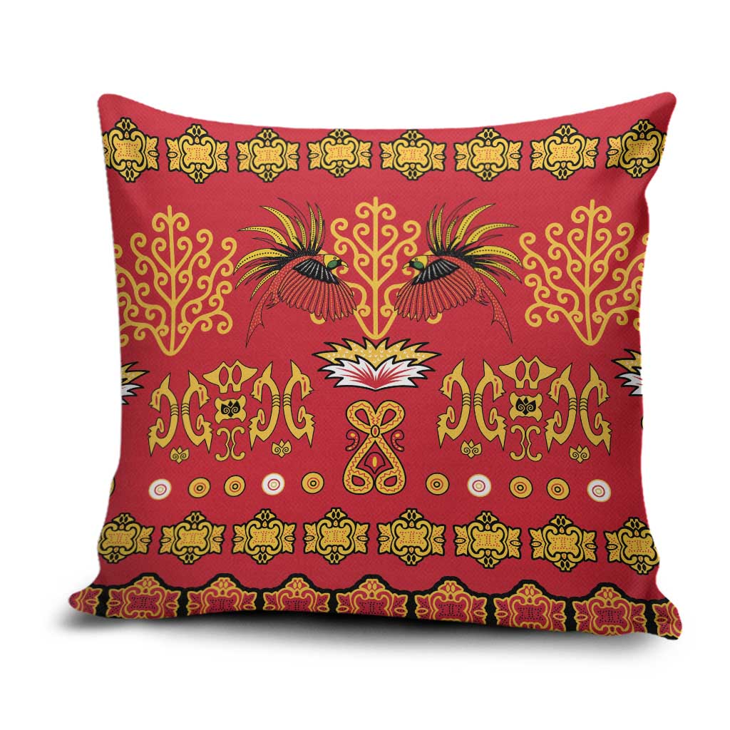 Papua Batik Motif Pillow Cover Papua Spirit Red Version LT05 Red - Polynesian Pride