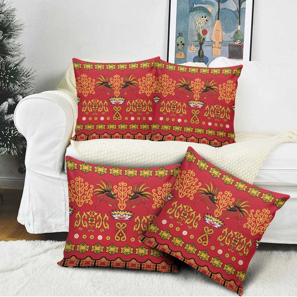 Papua Batik Motif Pillow Cover Papua Spirit Red Version LT05 - Polynesian Pride