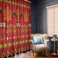 Papua Batik Motif Window Curtain Papua Spirit Red Version LT05 - Polynesian Pride