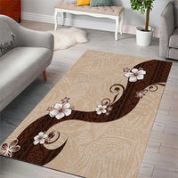 Polynesia Hibiscus Area Rug Cameo Curve Motif LT05 - Polynesian Pride