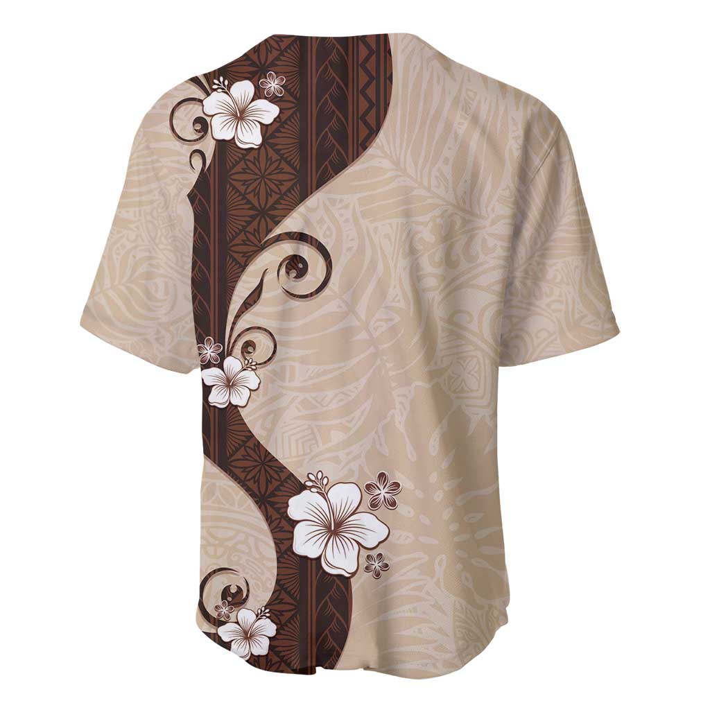 Polynesia Hibiscus Baseball Jersey Cameo Curve Motif LT05 - Polynesian Pride