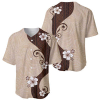 Polynesia Hibiscus Baseball Jersey Cameo Curve Motif LT05 - Polynesian Pride