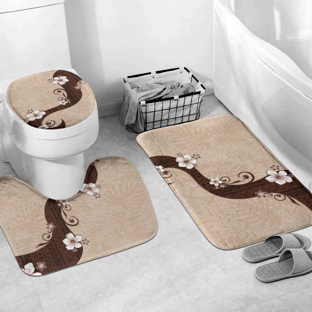 Polynesia Hibiscus Bathroom Set Cameo Curve Motif - Polynesian Pride