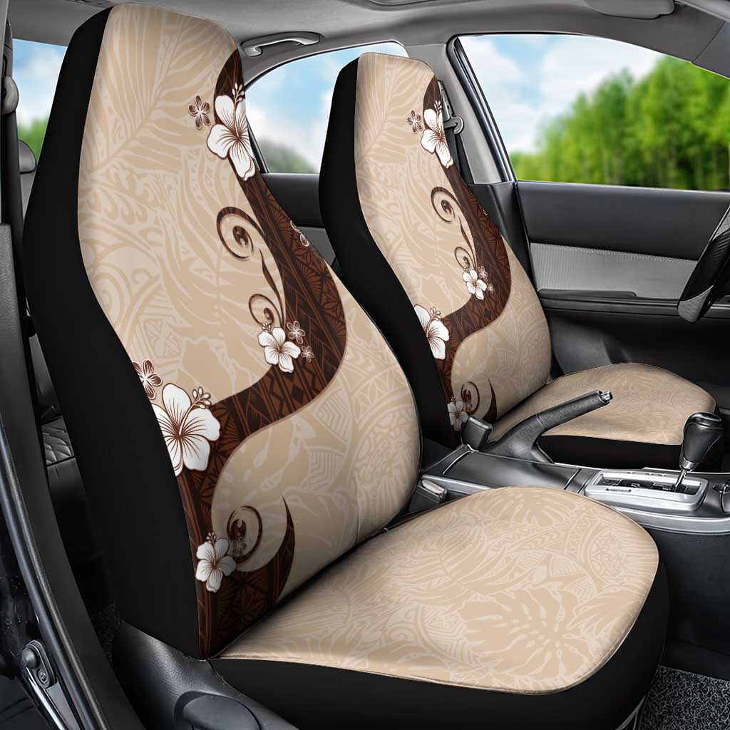 Polynesia Hibiscus Car Seat Cover Cameo Curve Motif - Polynesian Pride
