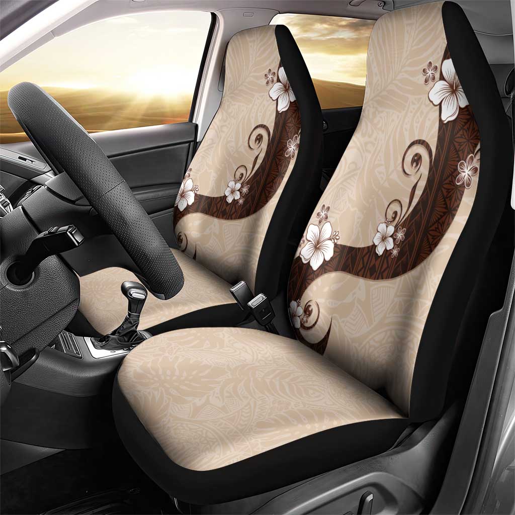 Polynesia Hibiscus Car Seat Cover Cameo Curve Motif - Polynesian Pride