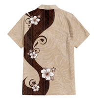Polynesia Hibiscus Family Matching Mermaid Dress and Hawaiian Shirt Cameo Curve Motif LT05 - Polynesian Pride