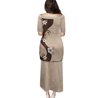 Polynesia Hibiscus Family Matching Puletasi and Hawaiian Shirt Cameo Curve Motif LT05 - Polynesian Pride