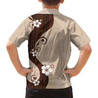 Polynesia Hibiscus Family Matching Summer Maxi Dress and Hawaiian Shirt Cameo Curve Motif LT05 - Polynesian Pride