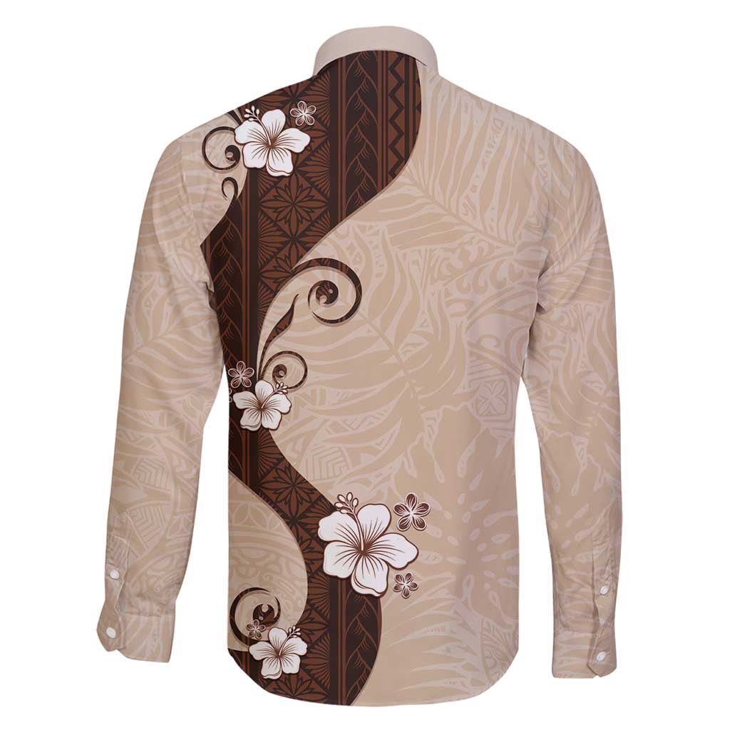 Polynesia Hibiscus Family Matching Tank Maxi Dress and Hawaiian Shirt Cameo Curve Motif LT05 - Polynesian Pride