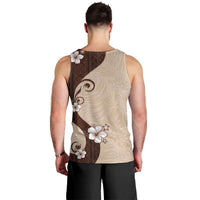 Polynesia Hibiscus Men Tank Top Cameo Curve Motif - Polynesian Pride