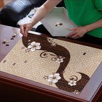 Polynesia Hibiscus Puzzle Cameo Curve Motif LT05 - Polynesian Pride