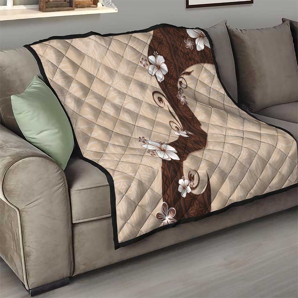 Polynesia Hibiscus Quilt Cameo Curve Motif - Polynesian Pride